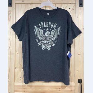 5/$20 NEW 3XL 54-56 Men's Freedom Rocks SS Graphic Tee